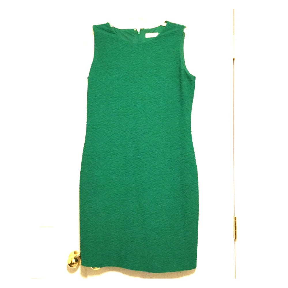 Calvin Klein S 16 Green dress w lining. No sleeves
